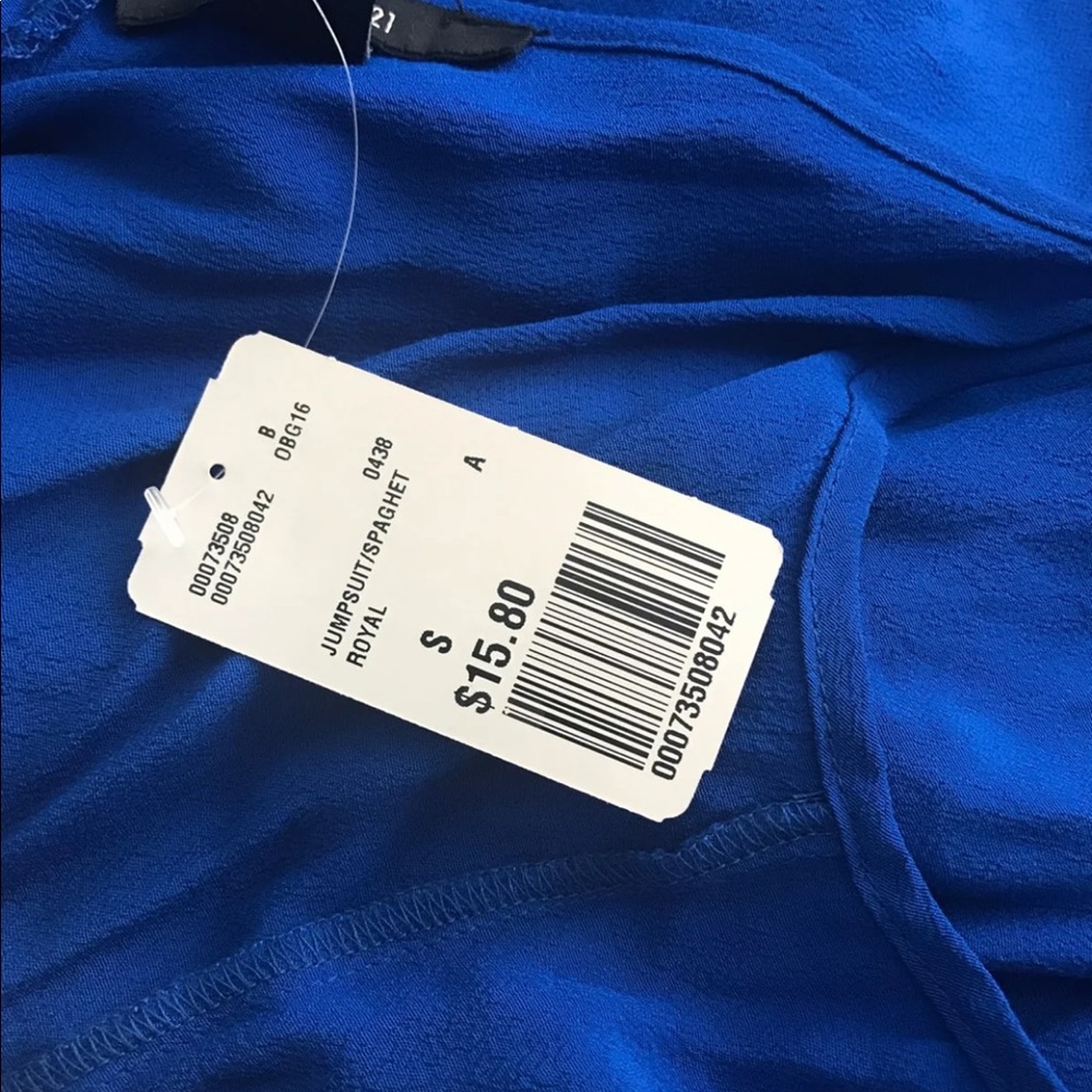 Forever21 Royal blue romper small NWT - Picture 2 of 2